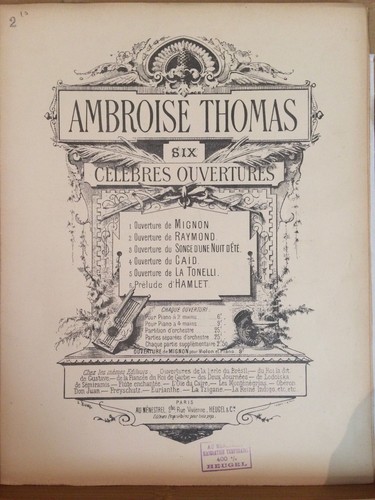 Ambroise thomas ouverture - ouverture, de