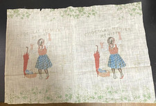 CHOCOLAT MENIER DOUBLE MOUCHOIRS ENTISSU PETITE FILLE MENIER ,DE FIRMIN BOUISSET