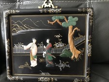 TABLEAU CHINOIS BOIS LAQUE