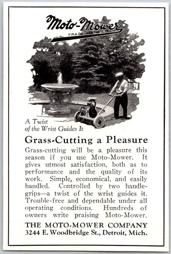Print 1928 moto mower - print,
