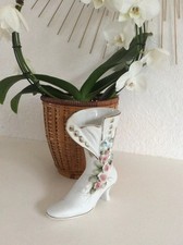 8 ⚜️ Ancienne Chaussures Bottes Vase En Porcelaine Biscuit Japan