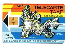 RARISSIME TELECARTE TAAF N° 2. ILE KERGUELEN 25U GEM3. 1.500 EXEMPLAIRES.