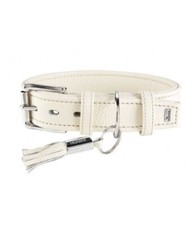 COLLIER CUIR CHIEN MOYEN HUNTER CANNES BEIGE 45 29-37 cm  63778..
