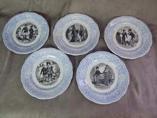 Lot de 5 ASSIETTES XIXème à