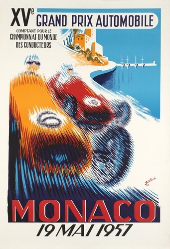 Affiche poster monaco - poster, 1957