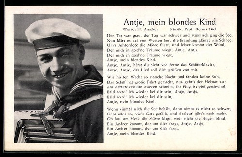 Carte postale marschlied - carte, ak