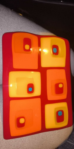 Dessous plat verre vitrail - de,