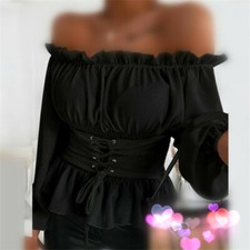 Expédié de Paris - Chemisier Chemise Victorien Médiéval Top Haut Renaissance 