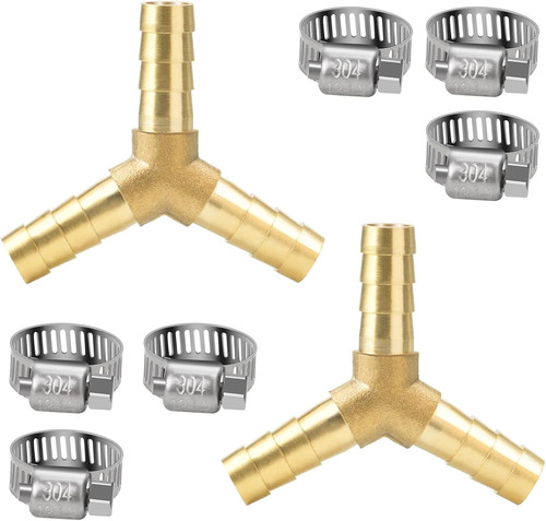 Raccord 8mm laiton té - 2x, y
