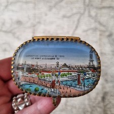 BOITE COFFRET Exposition Universelle Paris 1900 Tour Eiffel Fixé Sous Verre
