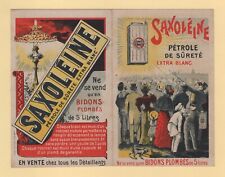 Saxoleine Petrole de Surete Eclairage de luxe - Calendrier Publicitaire de 1897