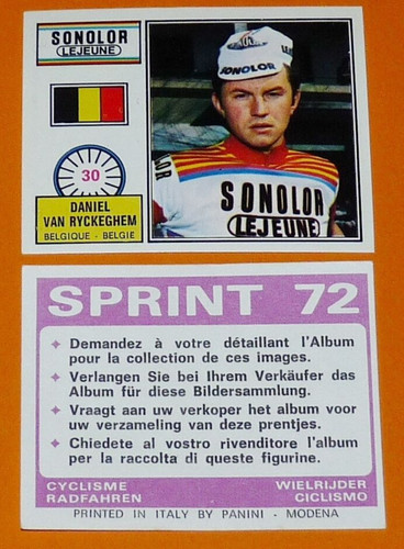 Panini sprint cyclisme 1972 - sprint,