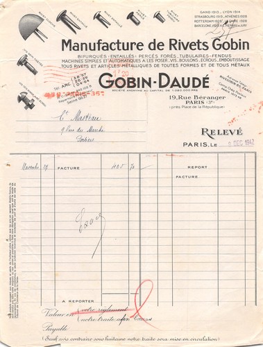 1942 manufacture rivets - 1942,