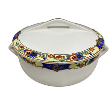 Ancienne Soupière Digoin & Sarreguemines France, Faïence Émaillée, Décor Floral