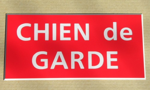 Plaque gravée adhésive rouge - plaque,