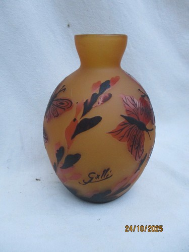Vase signé galle tip décor - galle,