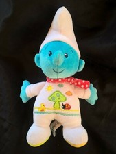 peluche doudou schtroumpf bleu