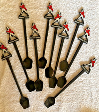 LOT 10 TOUILLEURS agitateurs MELANGEURS SCOTCH WHISKY JOHNNIE WALKER  Vintage