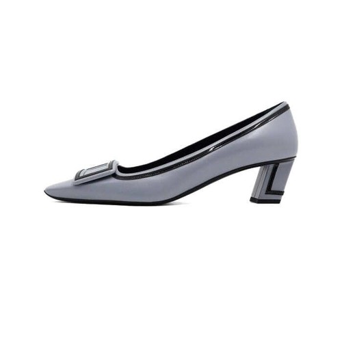 Roger vivier gray leather - gray,