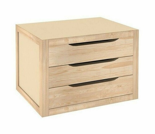 Commode bois massif naturel - commode,