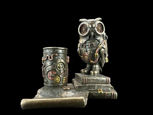 Support owl steampunk pour - owl,