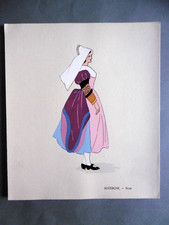 AUVERGNE RIOM planche au POCHOIR / Aline KEIM costume régional 1930 MODE