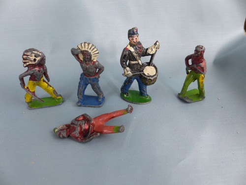 Lot soldats indiens plomb - 5, en