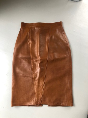 Jupe crayon cuir - , marron