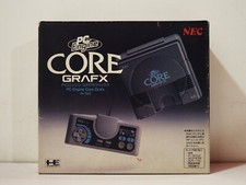 Console PC Engine CoreGrafx gris grey bleu blue NEC Japan NTSC