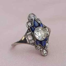 Bague de mariage art déco