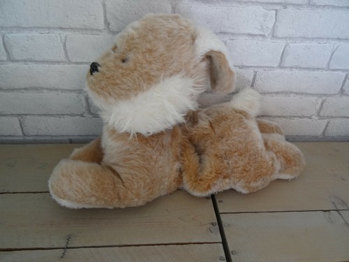 Peluche ancienne lapin beige