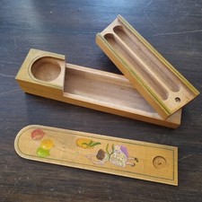 Ancien Trousse En Bois ou Plumier 