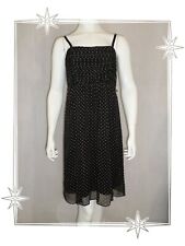 ♣ - Robe Bustier Mousseline de Soie Noir Pois Blancs   123 Taille 38
