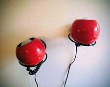 Paire de lampes Appliques Eyeball/space age Vintage 1970