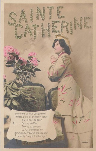 Sainte catherine femme - cp,