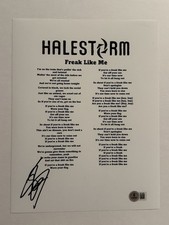 LZZY HALE SIGNED LYRIC SHEET
