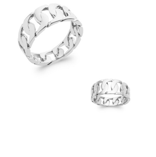 Bague motif chaîne gourmette - motif,