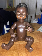 ANCIEN BAIGNEUR/PETIT COLIN  FRANCE TÊTE AIGLE Noir 40 CM Poupée Poupon