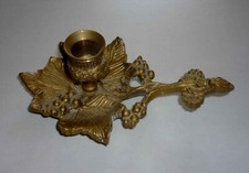 Bougeoir Rat de Cave Bronze Doré