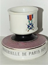 *PYROGENE BIGARREAU MUGNIER PORCELAINE PORTE ALLUMETTES 1900 BISTROT PUBLICITE