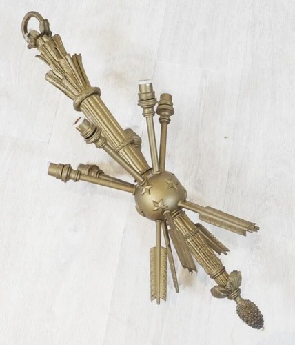 Maison bagues lustre bronze - lustre, en