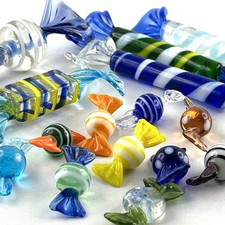 Série 15 BONBONS Anciens Verrerie MURANO ITALY, verre/lot/vintage design 20th...