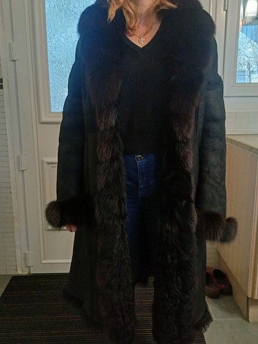 Manteau peau fourrure - en,