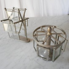 LOT 2 PORTE PHOTOS TOURNIQUET EN MÉTAL ARGENTÉ VINTAGE