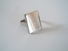Bague En Acier Inoxydable Plaque Non Gravée Rectangulaire EBH 5,5 G/Gr.59
