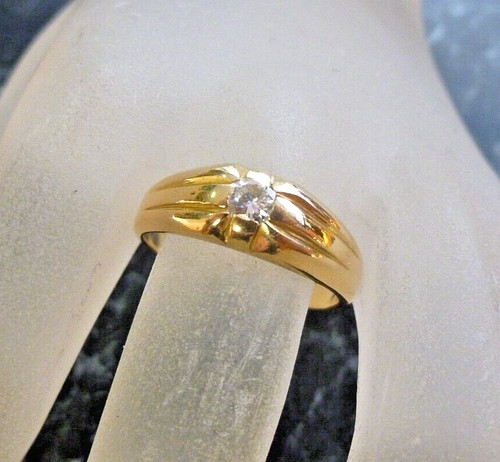 Bague solitaire jaune 18k - solitaire,