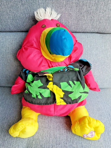 Doudou peluche perroquet rose - doudou,