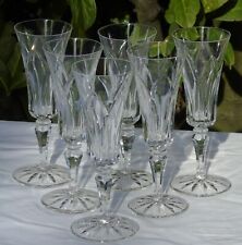 Saint Louis - Service de 6 flûtes à champagne en cristal taillé, modèle Camargue