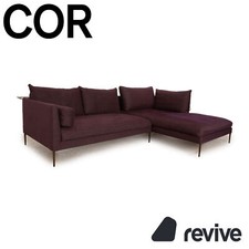 Cor Pilotis Tissu Canapé D'Angle Violet Méridienne Droite Sofa Canapé