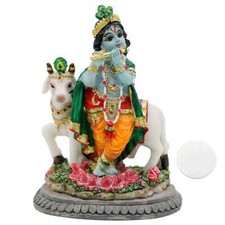 Lord Krishna Jouer Flûte Avec